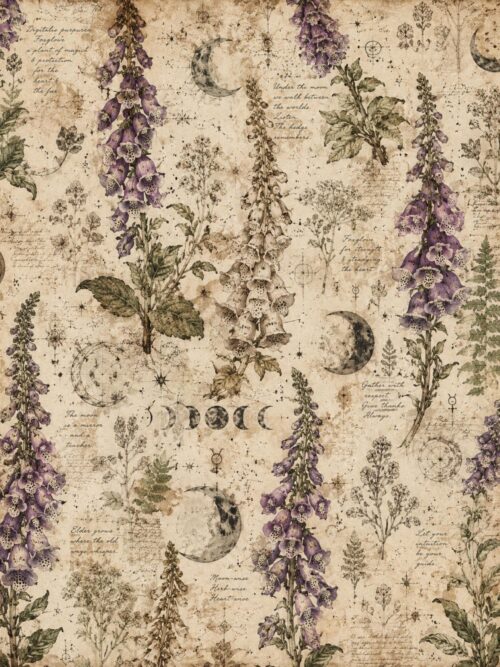 Hedge Witch Foundation Papers CLIPART, Botanical Grimoire Backgrounds, Herbal Journal Papers, Apothecary Scrapbook Pages