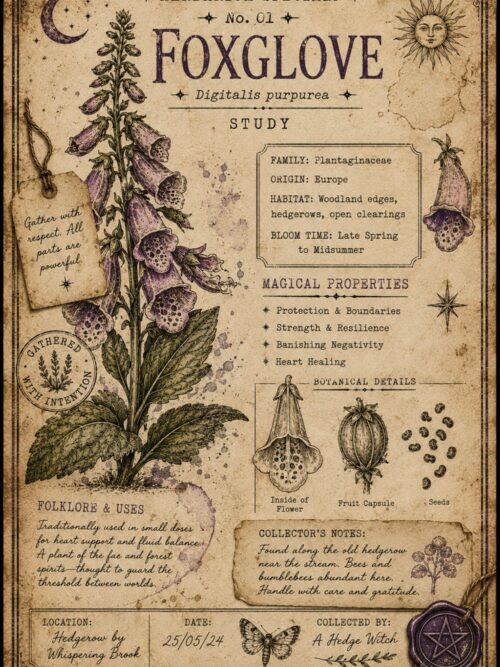 Hedge Witch Specimen Cards CLIPART, Botanical Herbarium Collection, Herbal Study Cards, Grimoire Ephemera, Journal Inserts