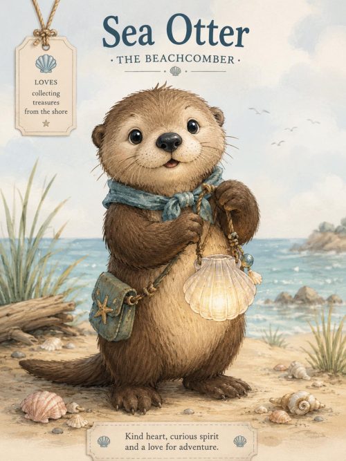 Saltmere Storybook Coastal Animal Character Collection, Whimsical Seaside Residents, Beach Animal Clipart Set for Crafts & Nursery Decor