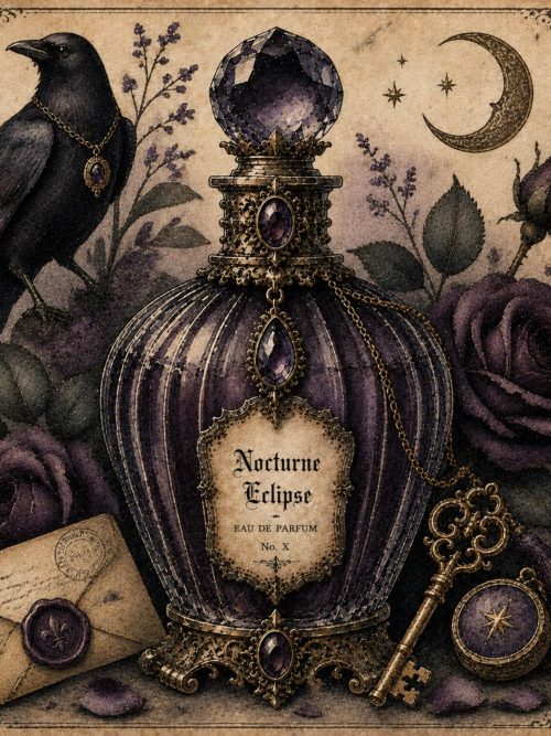 Gothic Victorian Perfume Bottles Vol 1 | Dark Romance Watercolour Clipart | Vintage Apothecary | Junk Journal | Gothic Printable Art