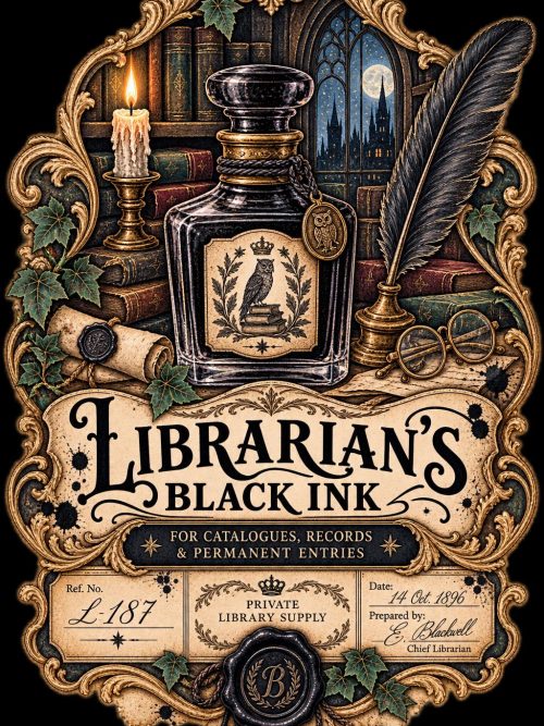 Forgotten Haunted Library Ink Bottle Labels, Victorian Ephemera, Gothic Junk Journal, Dark Academia Printable