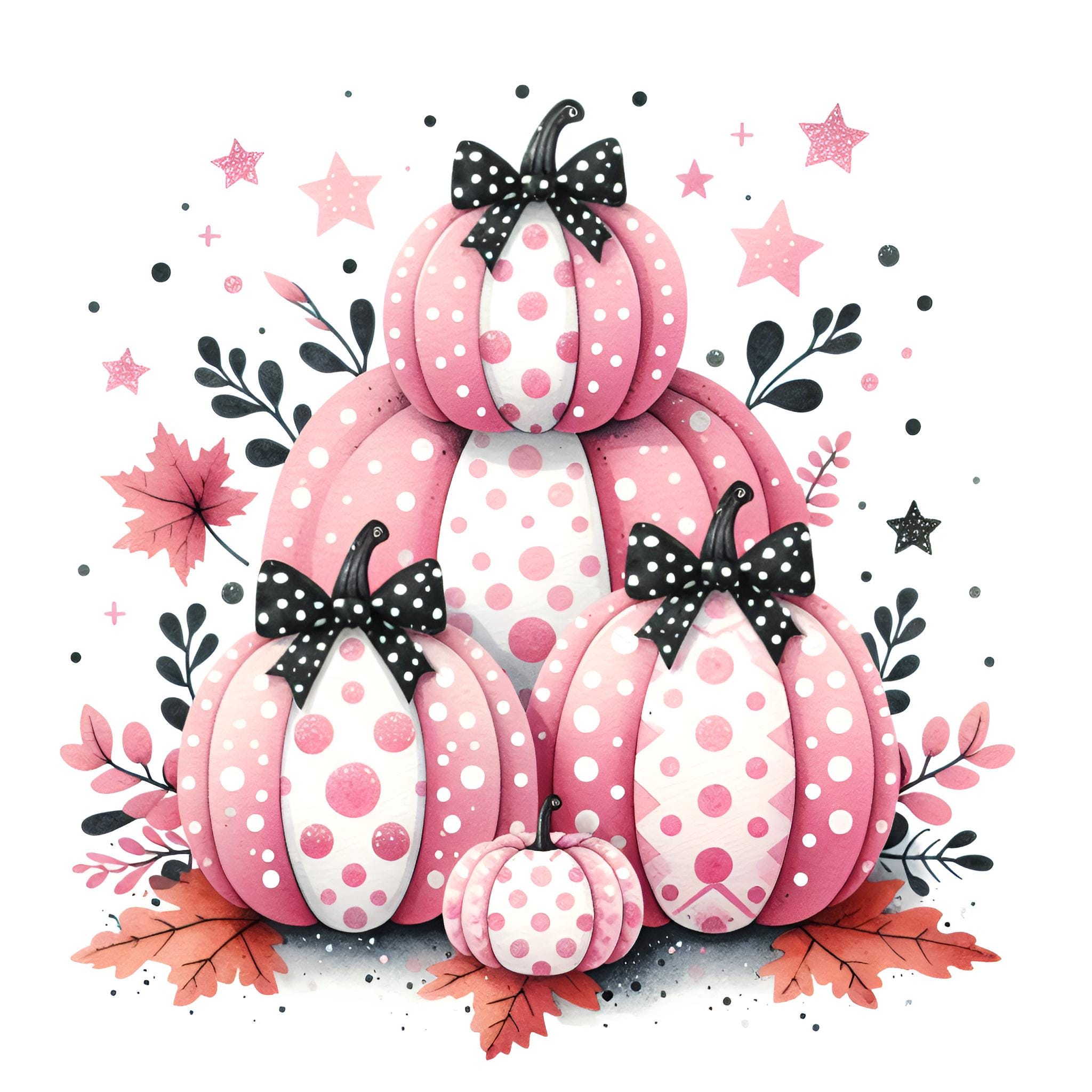 20 Pink Pumpkin Clipart png file, Sublimation, Clip Art, T-shirts, high quality, instant download, crafter, sublimation, Halloween - Image 5