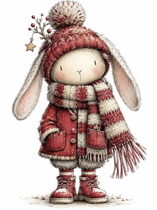 Winter Oddlings Clipart, Whimsical Winter Animals, Christmas Animal Characters, Cosy Woodland Friends, Storybook Holiday Art