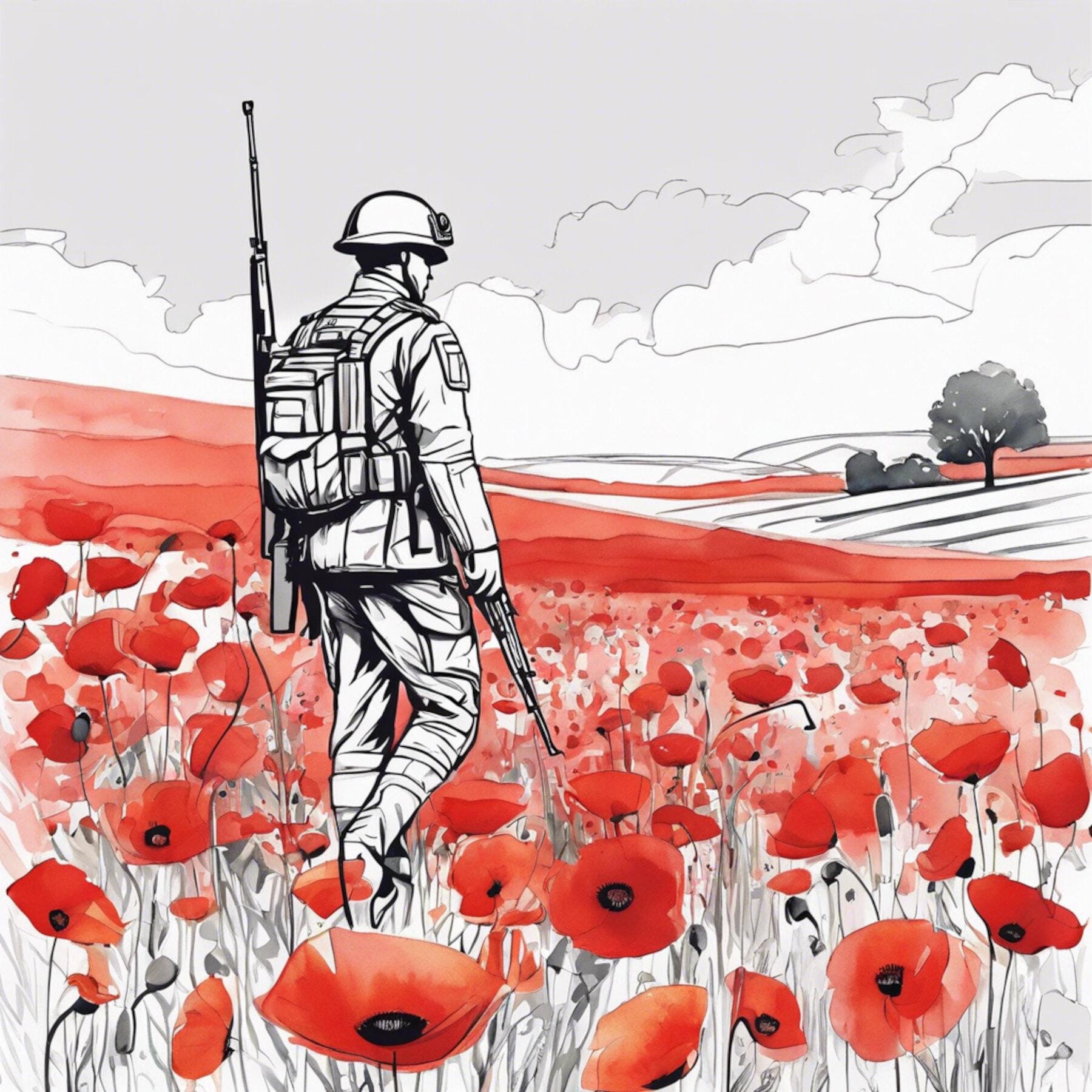 15 Remembrance Day Clipart JPG files, Field of Poppies, WW1, WW2, We will Remember them, 11th November, 11th Hour - Image 3