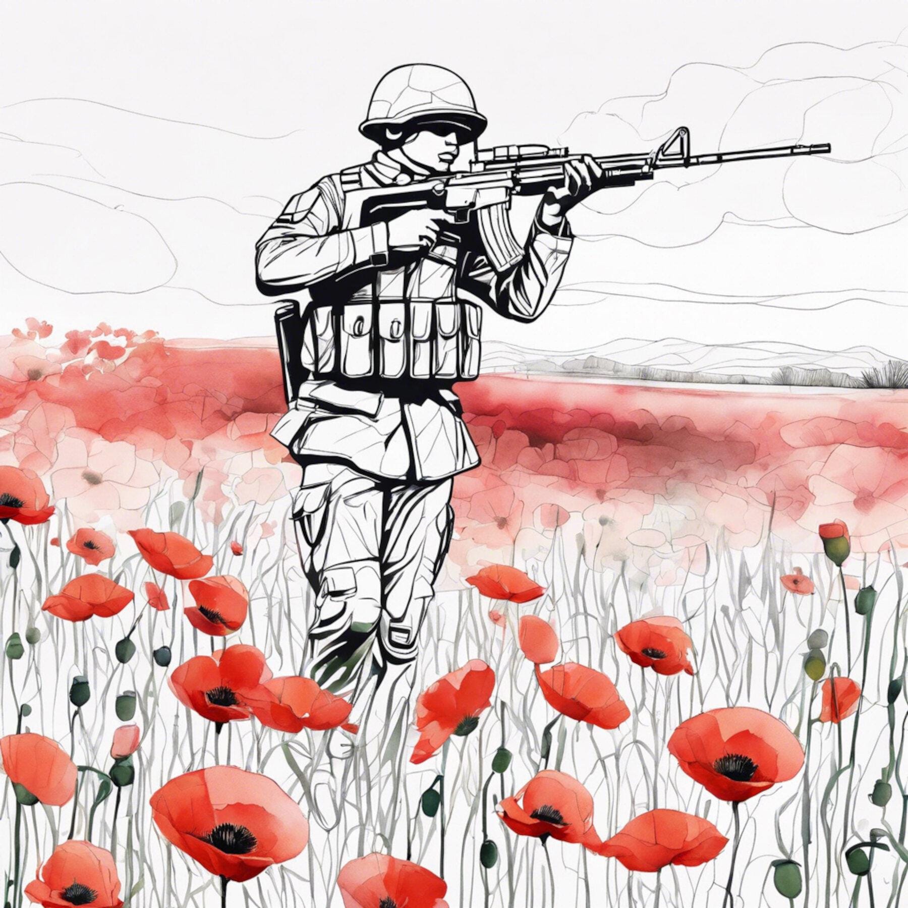 15 Remembrance Day Clipart JPG files, Field of Poppies, WW1, WW2, We will Remember them, 11th November, 11th Hour - Image 8