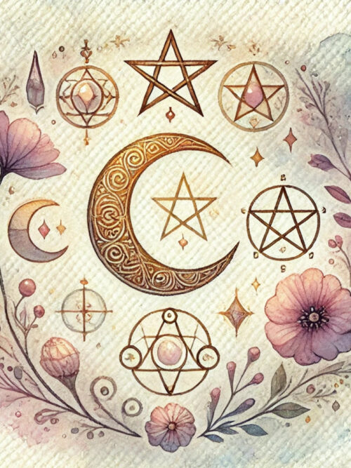 20 Mystical Symbols clipart, Mystical images, Magical Images, Stars, crescent moons, constellations, alchemical symbols, JPG images